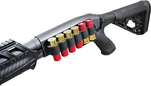 ADAPTIVE TACTICAL AT06000M Receiver Mounted Shell Carrier 6rd Non-Glare Black Synthetic Rubber Fits Mossberg 500/590/Maverick 88 12 Gauge ADAPTIVE TACTICAL AT06000M Receiver Mounted Shell Carrier 6rd Non-Glare Black Synthetic Rubber Fits Mossberg 500/590/Maverick 88 12 Gauge