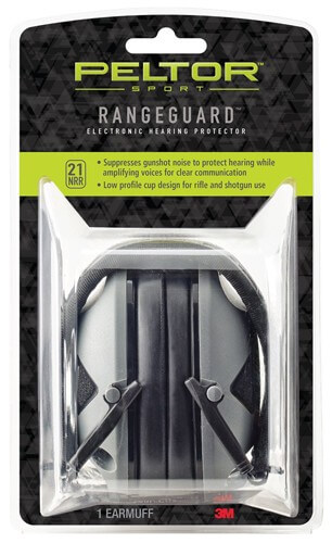 Peltor RGOTH4 Sport RangeGuard Polymer 21 dB Over the Head Gray/Black Adult 1 Pair Peltor RGOTH4 Sport RangeGuard Polymer 21 dB Over the Head Gray/Black Adult 1 Pair