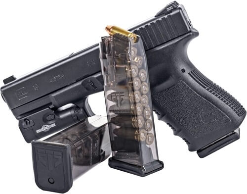 ETS Group GLK19 Pistol Mags 15rd 9mm Luger Compatible w/ Glock 26/19 Gen1-5 Clear Polymer ETS Group GLK19 Pistol Mags 15rd 9mm Luger Compatible w/ Glock 26/19 Gen1-5 Clear Polymer