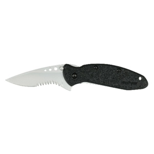Kershaw 1620ST Scallion  2.40″ Folding Drop Point Part Serrated Bead Blasted 420HC SS Blade Black Glass-Filled Nylon  Handle Includes Pocket Clip