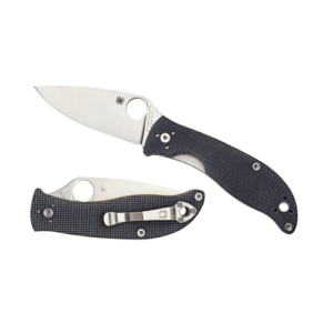 Spyderco C220GPGY Polestar  3.30″ Folding Drop Point Plain CTS BD1 SS Blade Gray G10 Handle Includes Pocket Clip