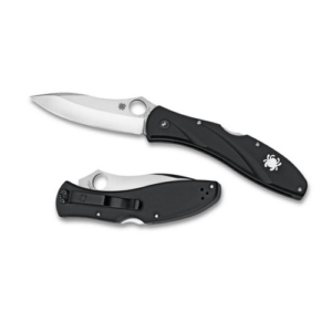 Spyderco C66PBK3 Centofante 3  3.14″ Folding Drop Point Plain VG-10 SS Blade Black FRN Handle Includes Pocket Clip