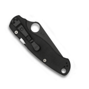 Spyderco C81GPBK2 Para Military 2  3.42″ Folding Plain Black DLC CPM S45VN SS Blade/Black Textured G10 Handle Includes Pocket Clip