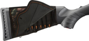 Allen 2068 Covered Cartridge Holder  8rd Capacity Mossy Oak Break-Up Country Elastic Buttstock Mount