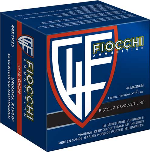 Fiocchi 44XTP25 Hyperformance  44RemMag 240gr Hornady XTP Hollow Point 25rd Box