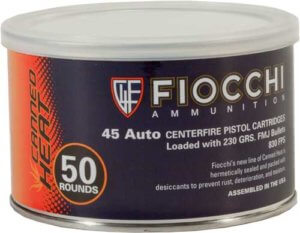 Fiocchi 45T500 Defense Dynamics 45 ACP 230 gr Jacketed Hollow Point (JHP) 50rd Box
