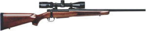 Mossberg 28059 Patriot Walnut-Vortex Scope Combo 25-06 Rem 5+1 22″ Fluted Barrel w/Recessed Match Crown  Matte Blued Metal Finish  Spiral-Fluted Bolt  Walnut Stock  Drop Box Magazine  Adjustable LBA Trigger  Includes Vortex Crossfire II 3-9x40mm Scope