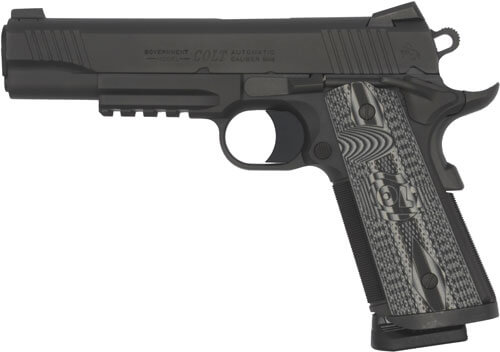 Colt Mfg O1082RGCCU CCU Rail Government 9mm Luger 9+1 5″ National Match Barrel Matte Black DLC Serrated Stainless Steel Slide & Frame w/Picatinny Rail Black Scalloped G10 Grip Ambidextrous Colt Mfg O1082RGCCU CCU Rail Government 9mm Luger 9+1 5″ National Match Barrel Matte Black DLC Serrated Stainless Steel Slide & Frame w/Picatinny Rail Black Scalloped G10 Grip Ambidextrous