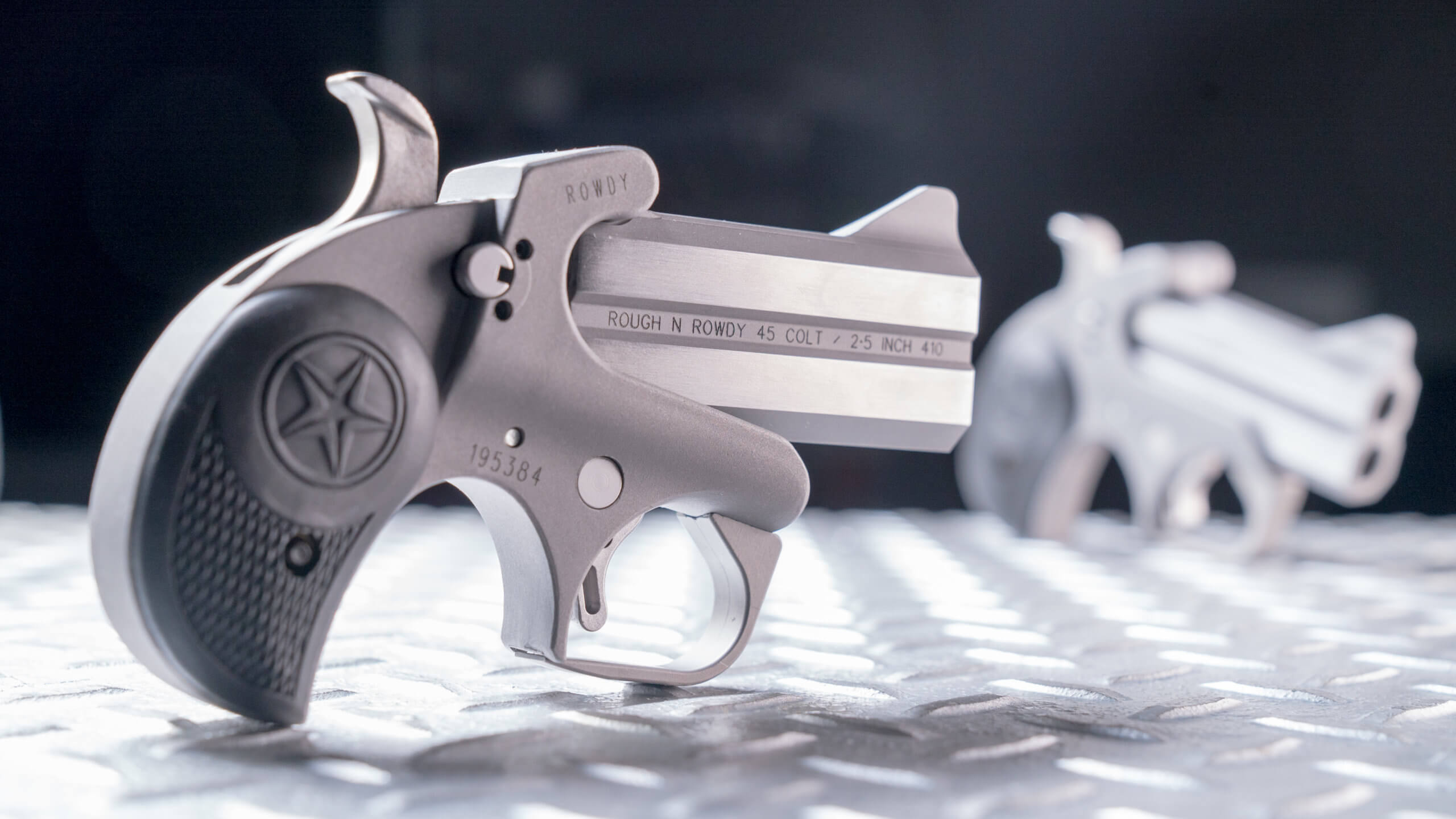 Bond Arms BARW Rowdy 45 Colt (LC)/410 Gauge 2rd 3″ Polished Stainless Steel Double Barrel & Bead Blasted Frame Auto Extractor & Rebounding Hammer Blade Front/Fixed Rear Sights Rubber Grip Manual Safety Bond Arms BARW Rowdy 45 Colt (LC)/410 Gauge 2rd 3″ Polished Stainless Steel Double Barrel & Bead Blasted Frame Auto Extractor & Rebounding Hammer Blade Front/Fixed Rear Sights Rubber Grip Manual Safety