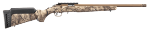 Ruger 8374 American Rimfire  Full Size 17 HMR 9+1 18″ Bronze Cerakote Threaded Barrel  Picatinny Rail Steel Receiver  GoWild Camo I-M Brush Synthetic Fixed Stock  Right Hand