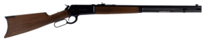 Winchester Repeating Arms 534175171 Model 1886 Short Rifle 45-90 Win 8+1 24″ Brushed Polish Blued Sporter Barrel  Drilled & Tapped Steel Receiver  Grade I Satin Walnut Straight Grip Wood Stock