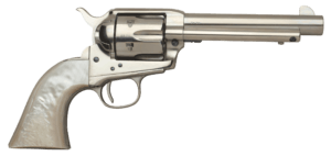 Taylors & Company 555113 1873 Cattleman 45 Colt (LC) Caliber with 5.50″ Barrel  6rd Capacity Cylinder  Overall Nickel-Plated Finish Steel & Mother of Pearl Grip