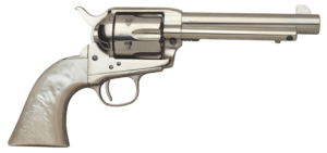 Taylors & Company 555114 1873 Cattleman 45 Colt (LC) Caliber with 5.50″ Barrel  6rd Capacity Cylinder  Overall Nickel-Plated Finish Steel  Ivory Synthetic Grip & Overall Taylor Polish