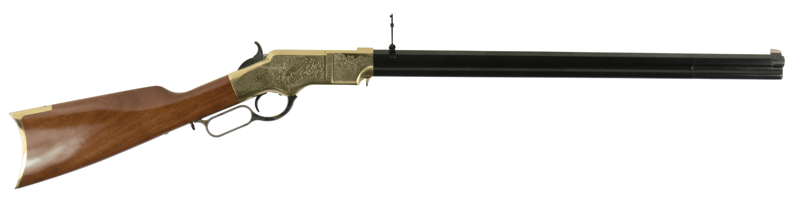 Taylors & Company 550296 1860 Brass Engraved 44-40 Win 13+1 24.25″ Blued Octagon Barrel Brass Engraved/ Brass Receiver Walnut/ Synthetic Stock Right Hand Taylors & Company 550296 1860 Brass Engraved 44-40 Win 13+1 24.25″ Blued Octagon Barrel Brass Engraved/ Brass Receiver Walnut/ Synthetic Stock Right Hand
