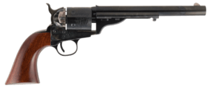Cimarron CA916 1872 Open Top Army 45 Colt (LC) 6rd 7.50″ Blued  Barrel & Cylinder  Wide Front Sight  Color Case Hardened Steel Frame  1860 Army-Sized Walnut Grip
