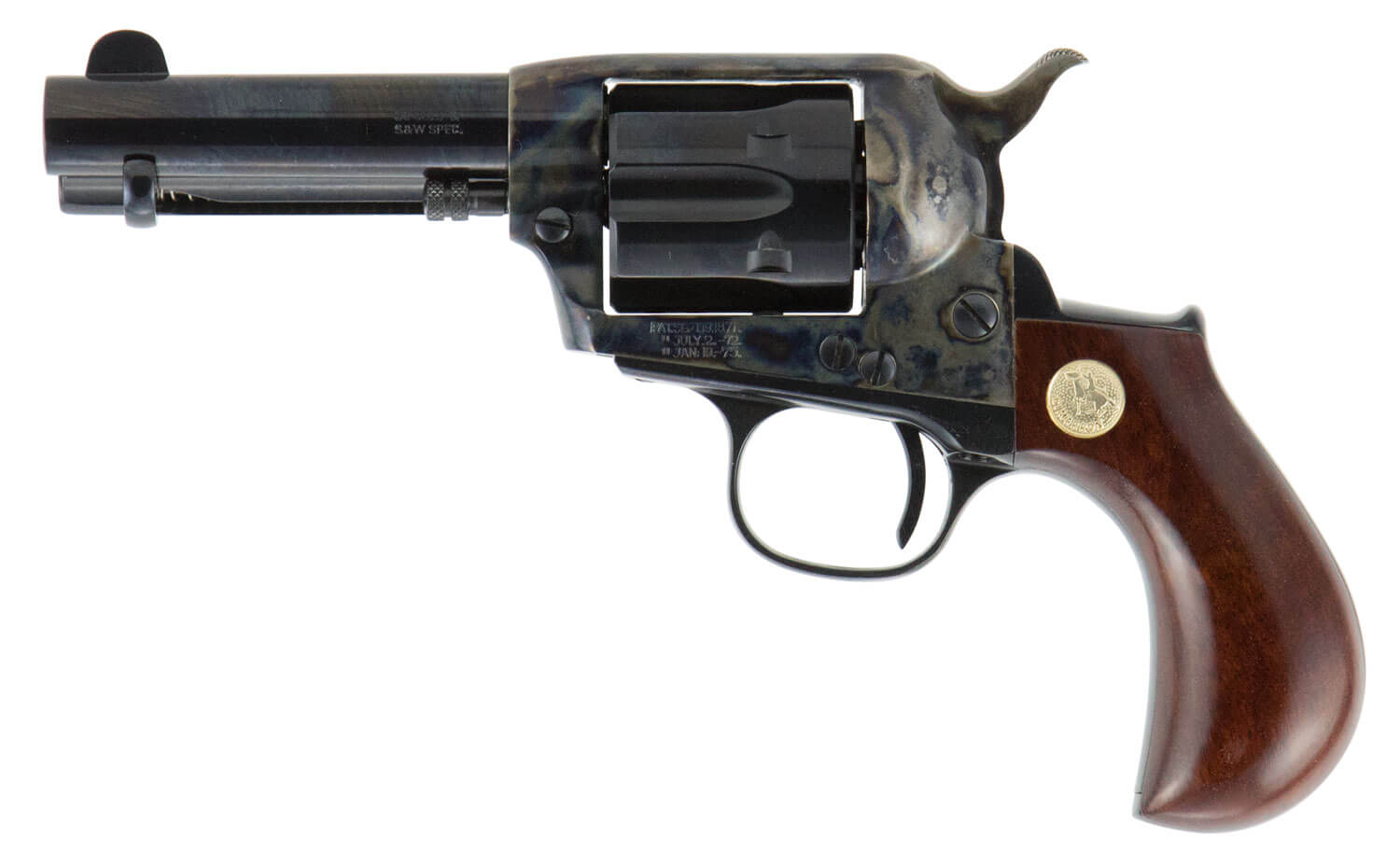 Cimarron CA980 Lightning 38 Special 6 Shot 3.50" Blued Steel Barrel & Cylinder Color Case Hardened Steel Frame Birdshead Walnut Grip Exposed Hammer - Image 2