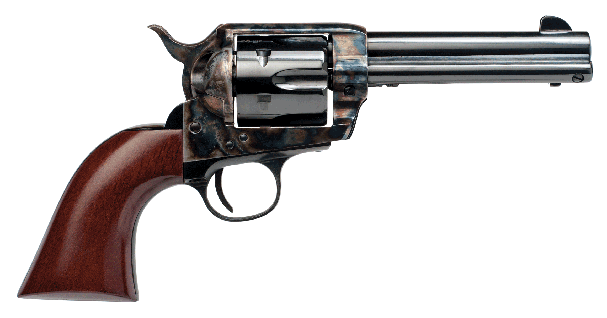 Cimarron PP400 Frontier Pre-War 1896-1940 38 Special 357 Mag 6 Shot 4.75" Blued Steel Barrel Blued Cylinder Color Case Hardened Steel Frame Walnut Grip Exposed Hammer