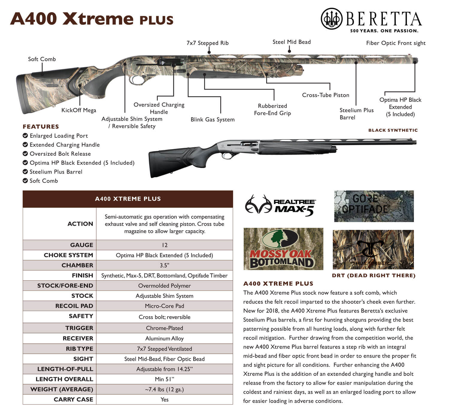 Beretta USA J42XD16 A400 Xtreme Plus 12 Gauge 3.5″ 2+1 26″ Barrel Dark Gray Metal Finish Black Kick-Off Stock Beretta USA J42XD16 A400 Xtreme Plus 12 Gauge 3.5″ 2+1 26″ Barrel Dark Gray Metal Finish Black Kick-Off Stock