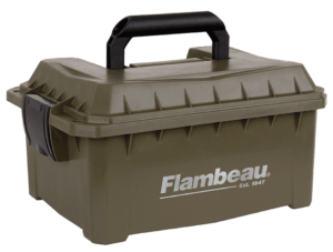 Flambeau 7415SB Shotshell Ammo Can 12/20 Gauge 9.625″ L x 7.5″ W x 4.25″ D 4 Boxes Tan