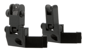 TacFire IS003 45 Degree Flip Up Iron Sight/Springloaded  Black Anodized Front and Rear for AR-Platform