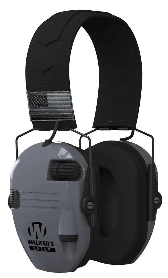 Walker’s GWPRSEMPATGY Razor Patriot 23 dB Over the Head GunStuff Exclusive Black/Gray Polymer