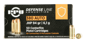 PPU PPD380A Defense  380 ACP 94 gr Jacket Hollow Point 50rd Box