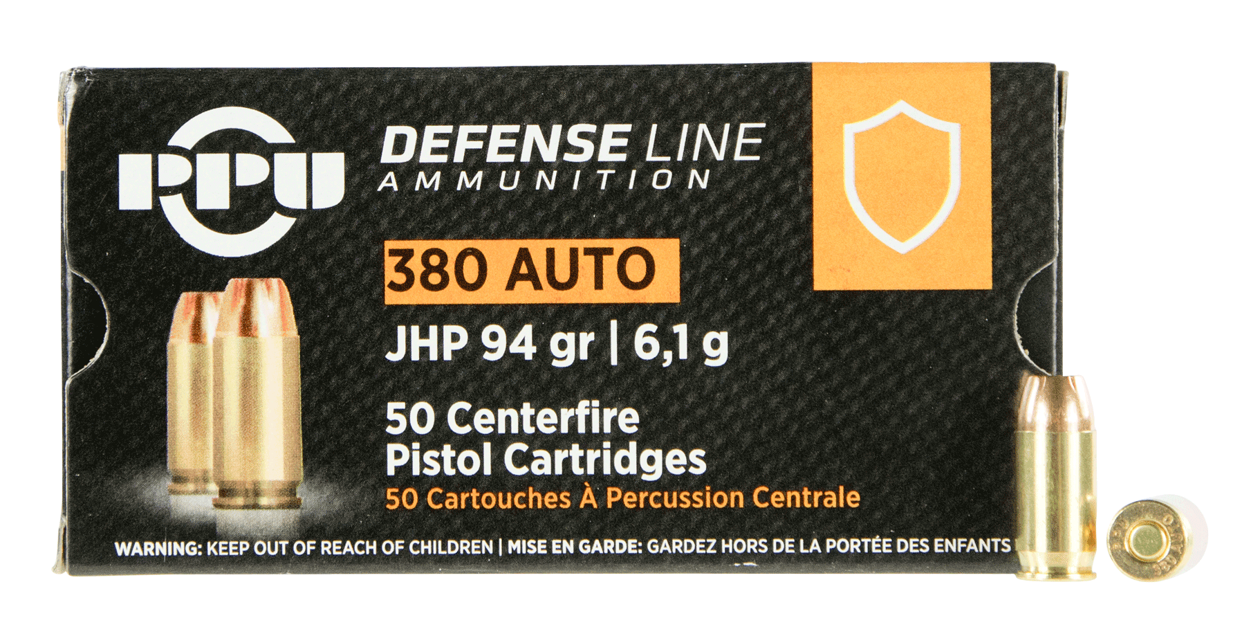 PPU PPD380A Defense 380 ACP 94 gr Jacket Hollow Point 50rd Box PPU PPD380A Defense 380 ACP 94 gr Jacket Hollow Point 50rd Box