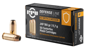 PPU PPD40 Defense  40 S&W 180 gr Jacket Hollow Point 50rd Box