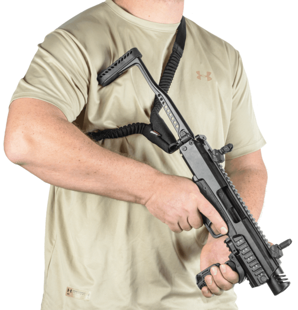 FAB Defense FXBUNGEEB Bungee One Point Tactical Sling for AR Platform/ SBR 23.60″ OAL 1.18″ Wide Designed For Chest or Shoulder Carry Quick Release Buckle Black Elastic