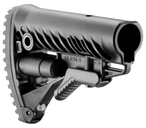 FAB Defense FXGLR16B GLR-16 Buttstock for AR-15/ M16/ M4 Fixed Storage Compartment & Anti-Rattle Mechanism Black Polymer FAB Defense FXGLR16B GLR-16 Buttstock for AR-15/ M16/ M4 Fixed Storage Compartment & Anti-Rattle Mechanism Black Polymer