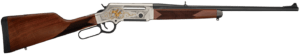 Henry H014WL243 Long Ranger Wildlife 243 Win Caliber with 4+1 Capacity  20″ Blued Barrel  Nickel-Plated 24K Gold Inlay Engraved Antelope Metal Finish & American Walnut Stock  Right Hand (Full Size)