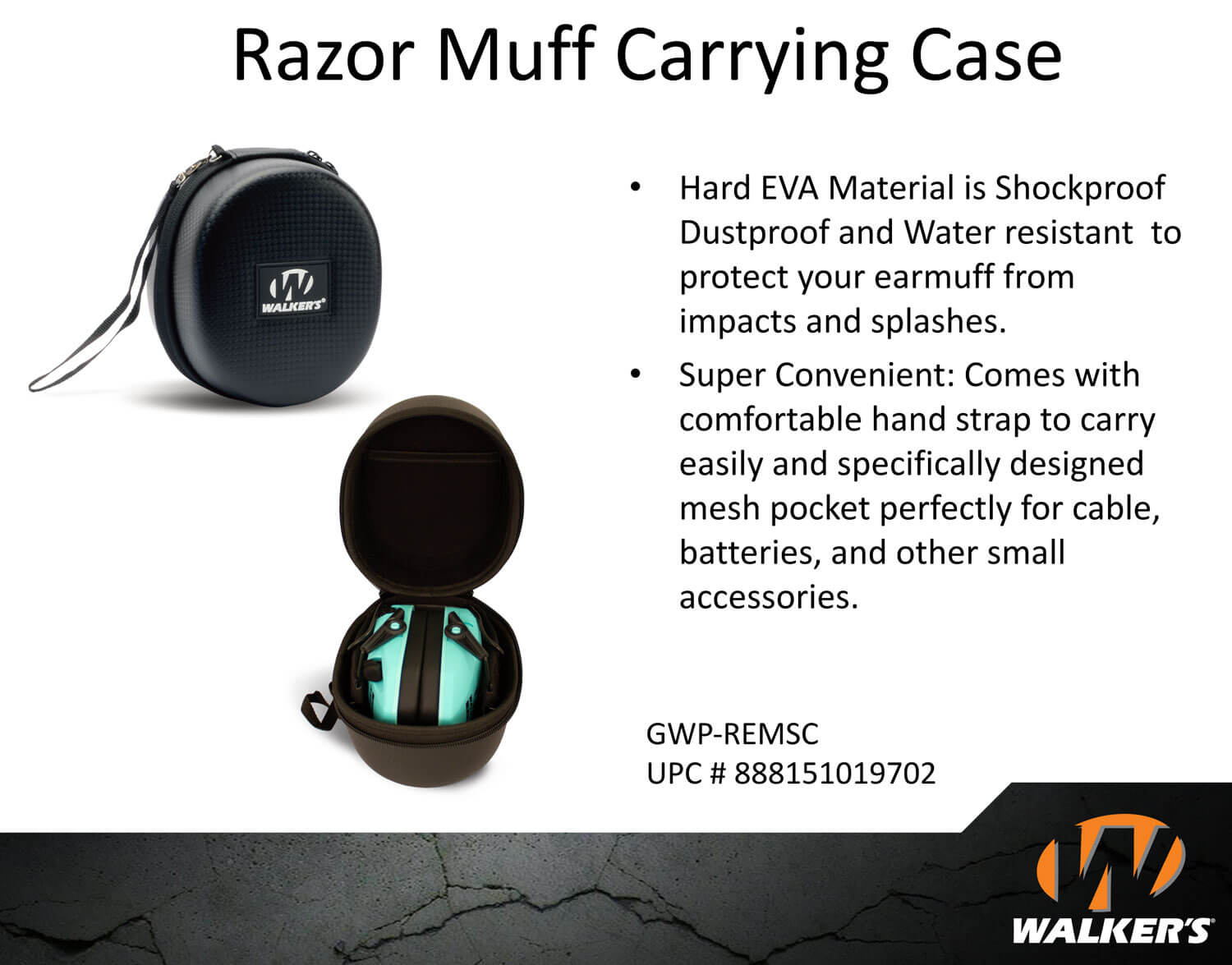 Walker’s GWPREMSC Muff Protective Case Black EVA Includes Detachable Nylon Lanyard Walker’s GWPREMSC Muff Protective Case Black EVA Includes Detachable Nylon Lanyard