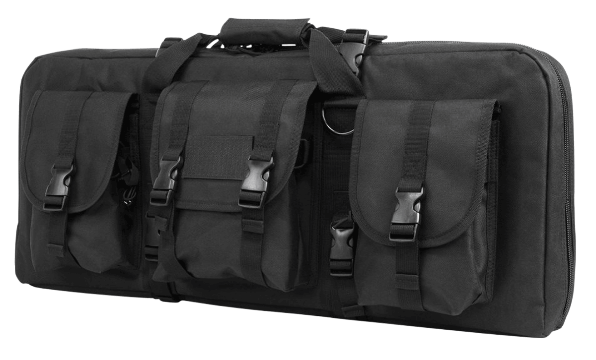 NcStar CVCPD2962B28 VISM Deluxe SubGun Case 28″ Black PVC Fabric w/ Exterior Pockets Zippers & Padding for 2 AR or AK Pistols NcStar CVCPD2962B28 VISM Deluxe SubGun Case 28″ Black PVC Fabric w/ Exterior Pockets Zippers & Padding for 2 AR or AK Pistols