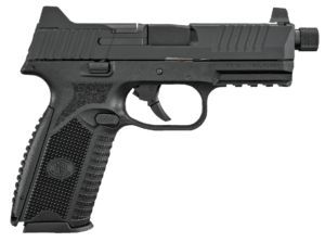 FN 66100375 509T  9mm Luger 17+1/24+1  4.50″ Black Steel Threaded Barrel  Matte Black Optic Ready/Serrated Stainless Steel Slide  Matte Black Polymer Frame w/Picatinny Rail