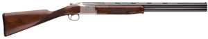 Browning 0180764005 Citori 725 Feather Superlight Full Size 12 Gauge Break Open 2.75″ 2rd 26″ Polished Blued Over/Under Vent Rib Barrel  Engraved Silver Nitride Aluminum Receiver  Fixed w/Schnabel Forearm Grade II/III Black Walnut Stock