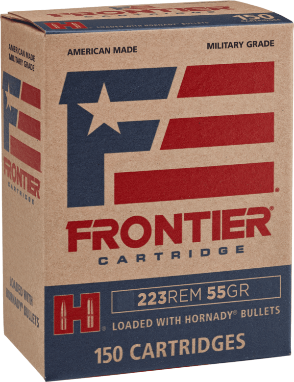 Frontier Cartridge FR1415 Military Grade Centerfire Rifle 223Rem 55gr Hollow Point Match 150rd Box/8 Case Frontier Cartridge FR1415 Military Grade Centerfire Rifle 223Rem 55gr Hollow Point Match 150rd Box/8 Case