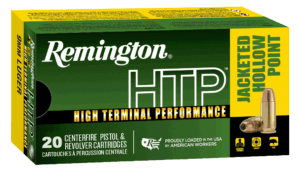 Remington Ammunition 28295 HTP  9mm Luger 147 gr Jacket Hollow Point 20rd Box