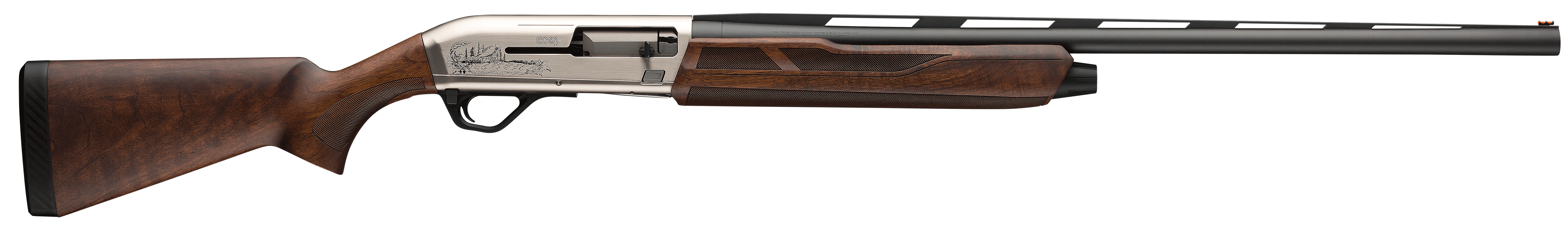 Winchester Repeating Arms 511236391 SX4 Upland Field 12 Gauge 3″ 4+1 (2.75″) 26″ Matte Blued Vent Rib Steel Barrel Alloy Receiver w/ Matte Nickel Finish & Scroll Engraving Satin Walnut Stock & Forearm LOP Spacers Winchester Repeating Arms 511236391 SX4 Upland Field 12 Gauge 3″ 4+1 (2.75″) 26″ Matte Blued Vent Rib Steel Barrel Alloy Receiver w/ Matte Nickel Finish & Scroll Engraving Satin Walnut Stock & Forearm LOP Spacers