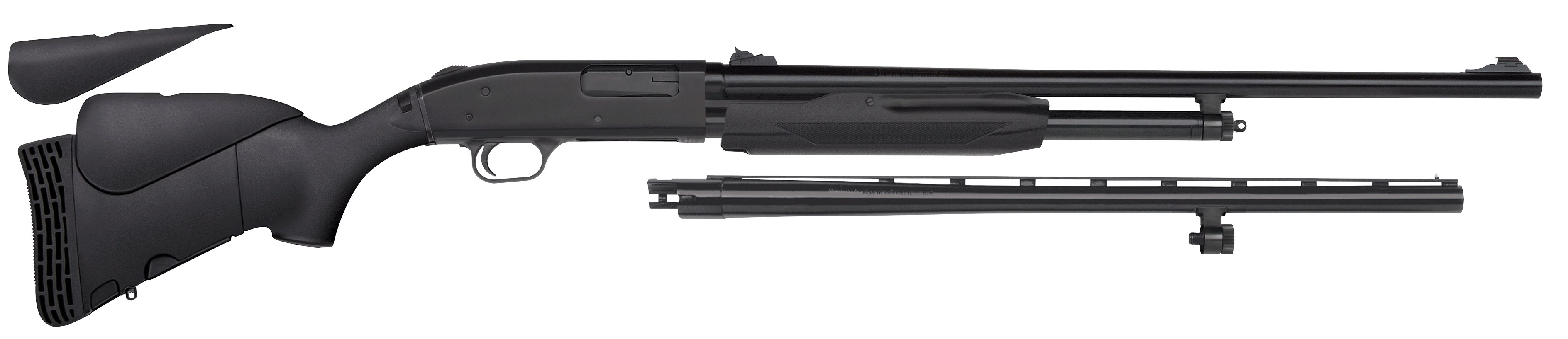 Mossberg 54330 500 Bantam Field/Deer 20 Gauge 5+1 22″ Vent Rib/24″ Slugster Barrels Blued Metal Finish Synthetic 4 Position Flex Adjustable Stock EZ-Reach Forend Adjustable LOP Includes Accu-Set Chokes (Youth Combo) Mossberg 54330 500 Bantam Field/Deer 20 Gauge 5+1 22″ Vent Rib/24″ Slugster Barrels Blued Metal Finish Synthetic 4 Position Flex Adjustable Stock EZ-Reach Forend Adjustable LOP Includes Accu-Set Chokes (Youth Combo)