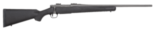 Mossberg 28068 Patriot Synthetic 22-250 Rem 5+1 22″ Fluted Barrel w/Recessed Match Crown  Cerakote Stainless Steel  Spiral-Fluted Bolt  Synthetic Stock  Drop Box Magazine  Adjustable LBA Trigger
