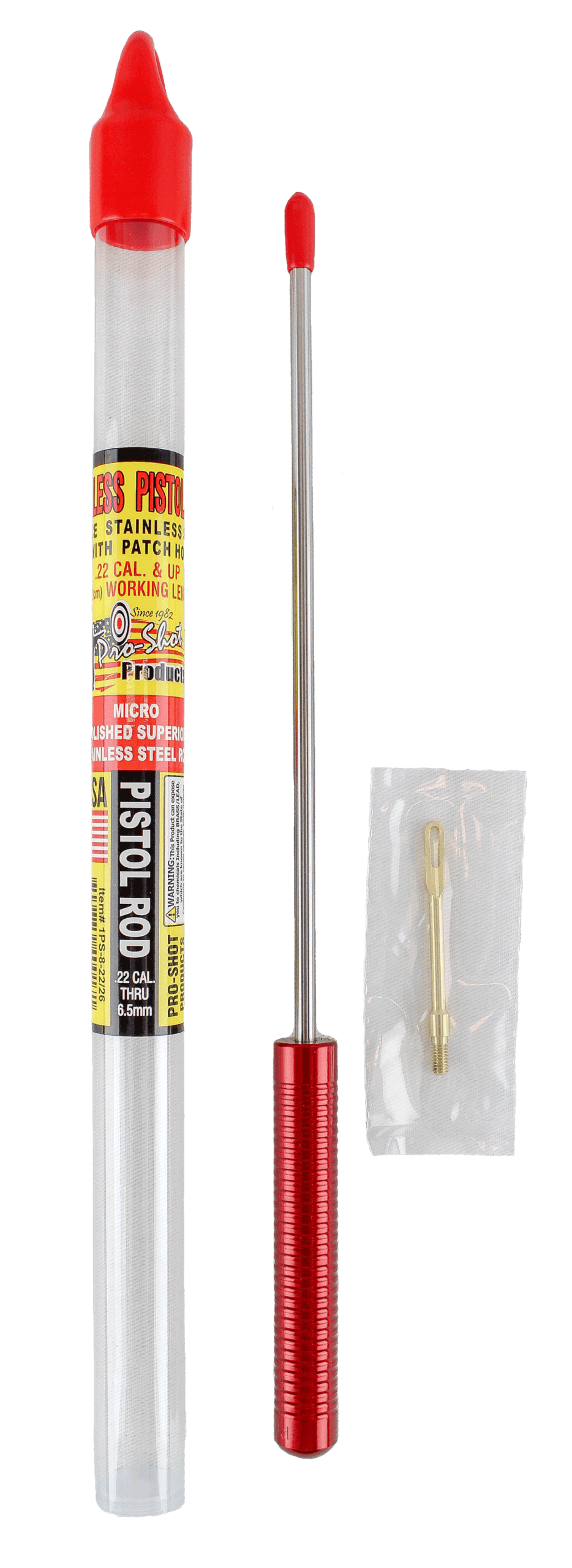 Pro-Shot 1PS82226 Micro-Polished Cleaning Rod .22 Cal & Up Pistol 8″ Stainless Steel w/Swivel Handle Pro-Shot 1PS82226 Micro-Polished Cleaning Rod .22 Cal & Up Pistol 8″ Stainless Steel w/Swivel Handle