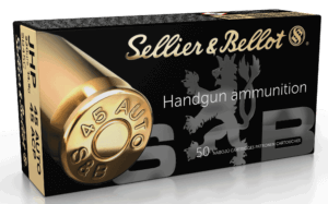 Sellier & Bellot SB45C Handgun 45 ACP 230 gr Jacket Hollow Point 50rd Box Sellier & Bellot SB45C Handgun 45 ACP 230 gr Jacket Hollow Point 50rd Box