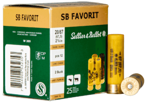 Sellier & Bellot SB20BSA Hunting 20 Gauge 2.75″ 12 Pellets 1 oz 2 Shot 25 Bx Sellier & Bellot SB20BSA Hunting 20 Gauge 2.75″ 12 Pellets 1 oz 2 Shot 25 Bx