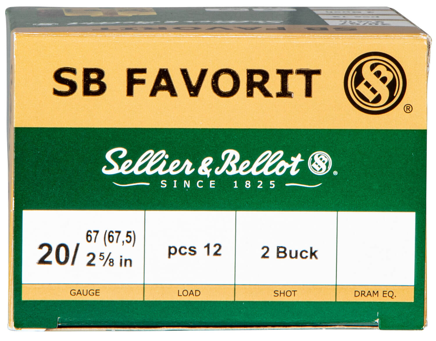 Sellier & Bellot SB20BSA Hunting 20 Gauge 2.75″ 12 Pellets 1 oz 2 Shot 25 Bx Sellier & Bellot SB20BSA Hunting 20 Gauge 2.75″ 12 Pellets 1 oz 2 Shot 25 Bx