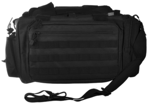NcStar CVCRB2950B VISM Competition Range Bag with Padded Side Pockets  Lockable Zippers  Mag Pockets  Large D-Rings  Wide Padded Shoulder Strap & Black Finish