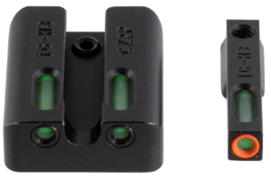 TruGlo TG13CZ2PC TFX Pro  Black | Green Tritium & Fiber Optic Orange Outline Front Sight Green Tritium & Fiber Optic Rear Sight