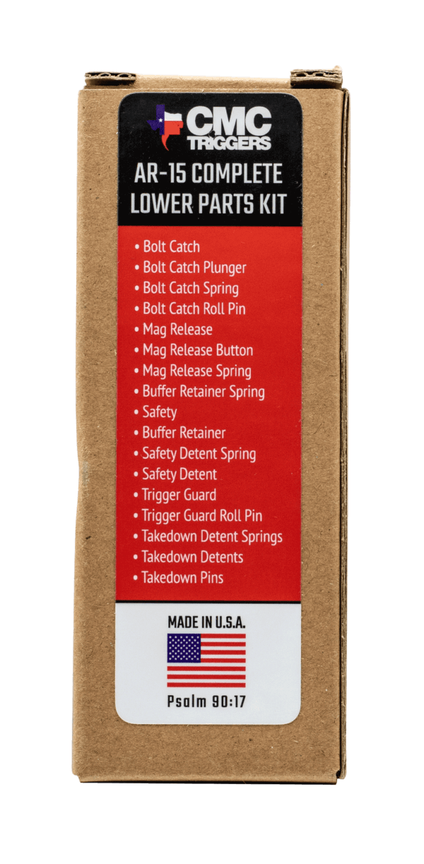 CMC Triggers 81500 Lower Parts Kit  AR-15 Multi-Caliber *NOTE: Fire control group and grip NOT included.