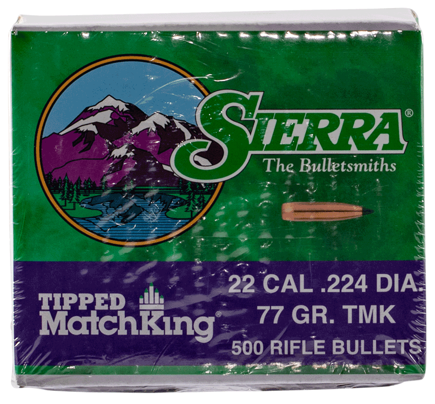 Sierra 7177C Tipped MatchKing .22 Cal .224 77 gr Tipped MatchKing/ 500rd Box Sierra 7177C Tipped MatchKing .22 Cal .224 77 gr Tipped MatchKing/ 500rd Box
