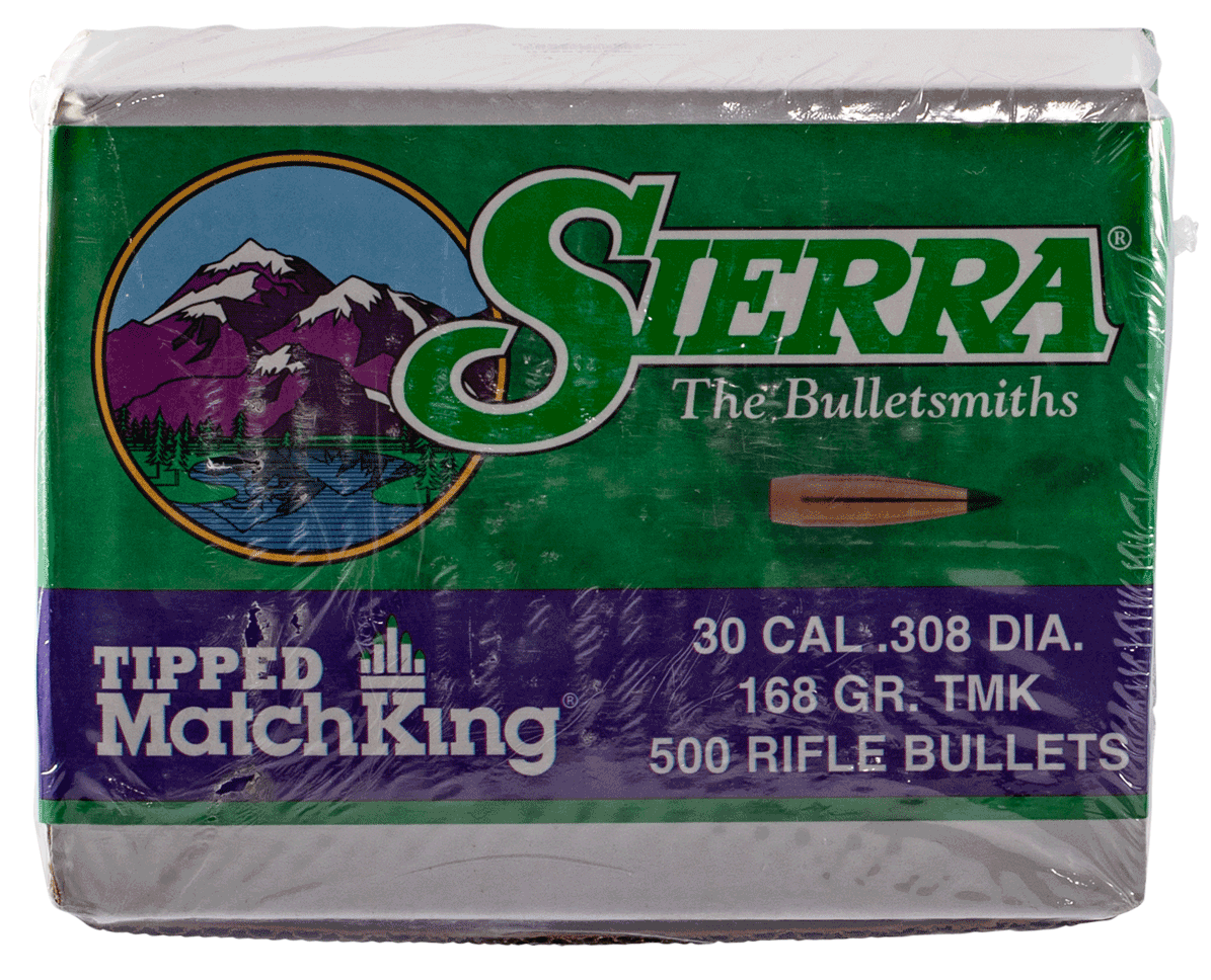 Sierra 7768C Tipped MatchKing 30 Cal .308 168 gr Tipped MatchKing/ 500rd Box Sierra 7768C Tipped MatchKing 30 Cal .308 168 gr Tipped MatchKing/ 500rd Box