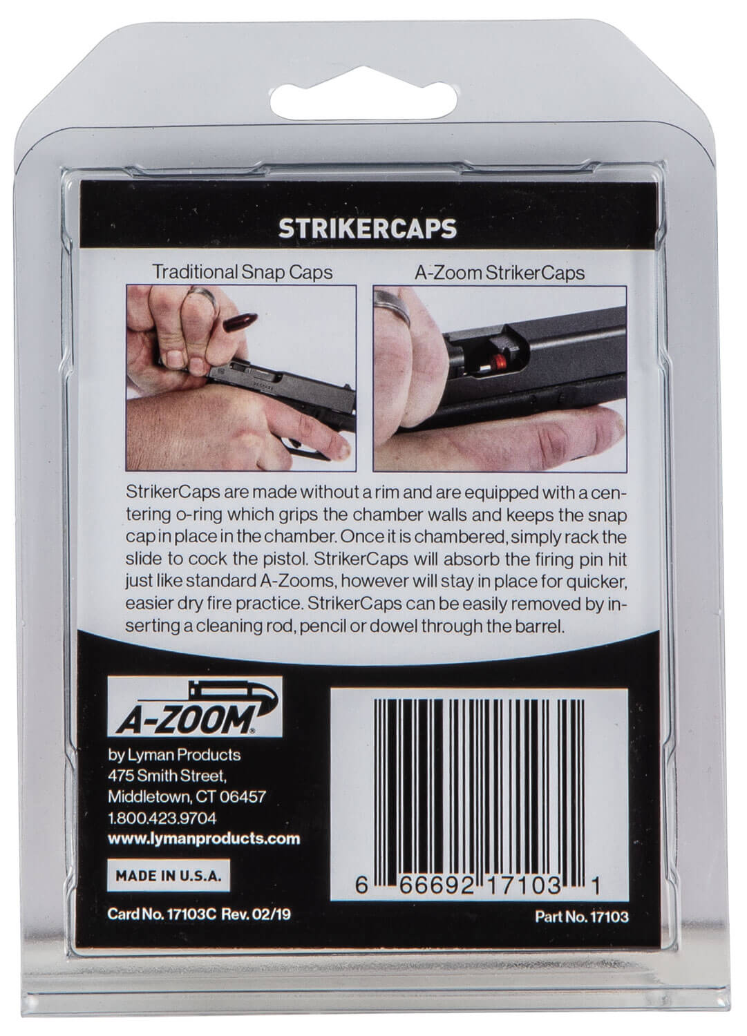 A-Zoom 17103 StrikerCap Pistol 40S&W 2Pack A-Zoom 17103 StrikerCap Pistol 40S&W 2Pack